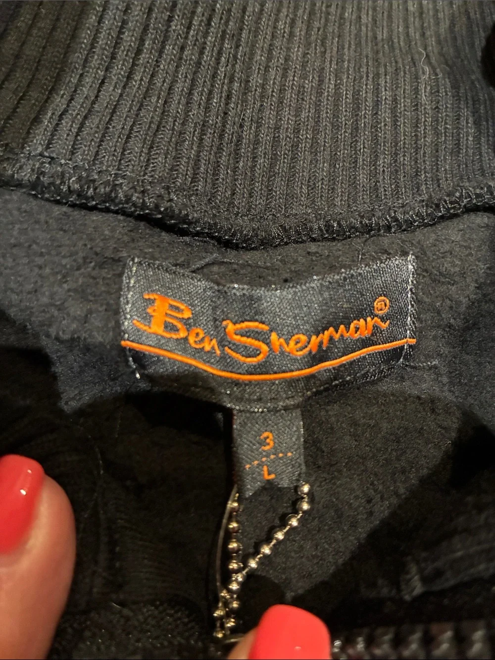 Ben Sherman black zip